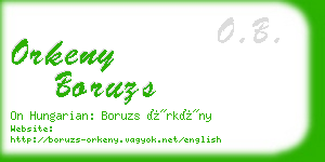 orkeny boruzs business card